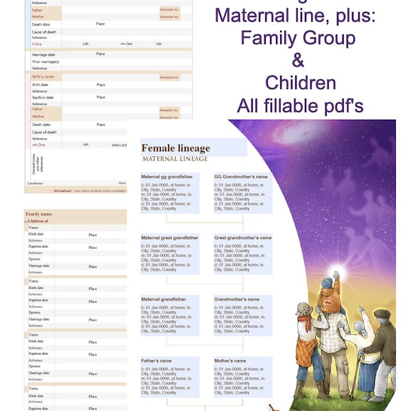 Family Group Record Forms - Etsy