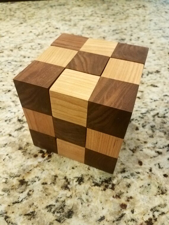 wooden puzzle cube