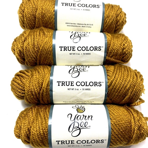 Yarn Bee TRUE COLORS Amber Glow Acrylic Lot of 4 304 Yards Etsy