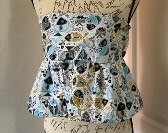 Under The Sea Strapless Halter Top