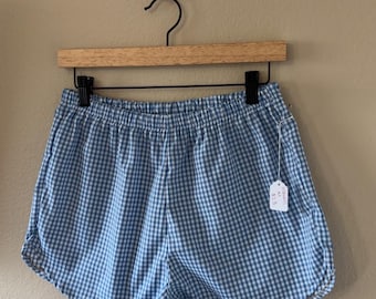Blue Gingham Shorts