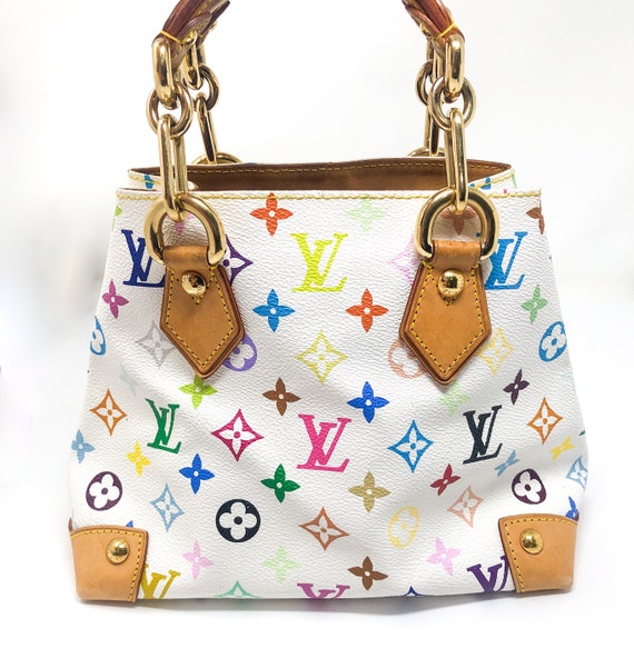 Authentic Louis Vuitton Audra White Multicolor Han