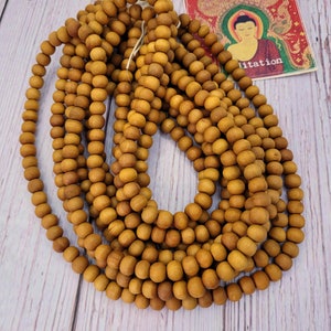 Sandalwood Hand Carved, Sacred Rajasthan Sandalwood, 8mm, Mala Beads Supplies, Yoga Jewellery Making, Craft Supplies, Prayer Beads