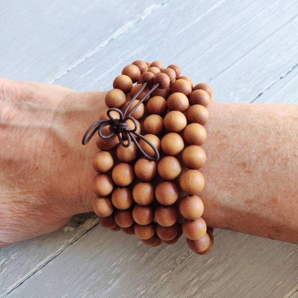 Natural Aromatic Sandalwood with a lovely Fragrance, 108 Mala Beads, Yoga Jewellery, Buddhist Prayer Beads, Wooden Mala Beads, 108 Japa Mala