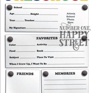 CUSTOM School Memory Box labels kit Printable organization kit includes file tabs, box cover and annual journal sheets image 4