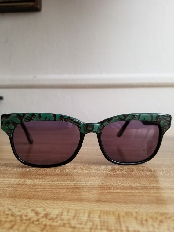 vintage Naf Naf wayfarer style sunglasses from 80… - image 7