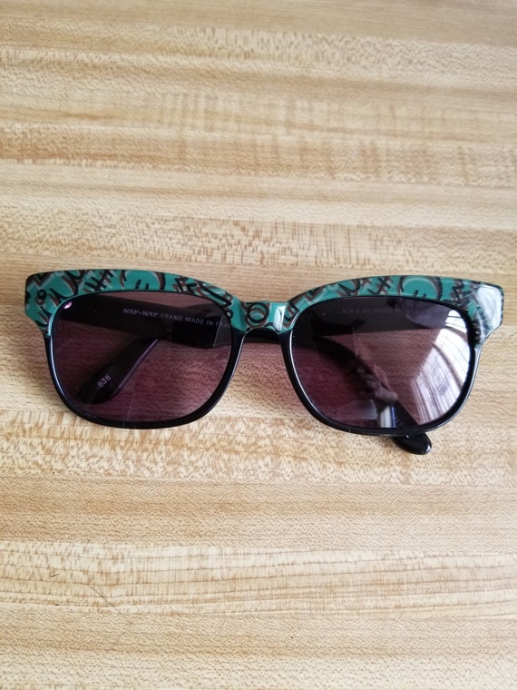 vintage Naf Naf wayfarer style sunglasses from 80… - image 10