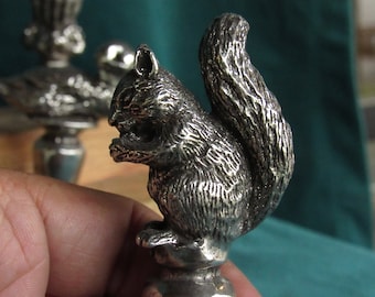 Pewter Bottle Stopper - Squirrel