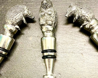 Pewter Bottle Topper Hedgehog