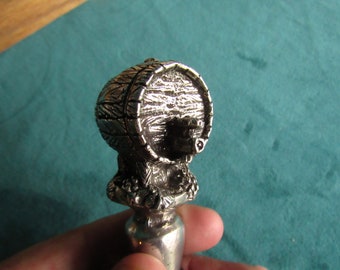 Pewter Bottle Stoppers - Keg Barrel