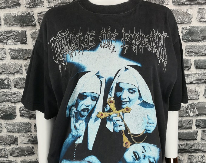 CRADLE OF FILTH 1998 Vintage T-shirt Decadence is a Virtue Mega Rare ...