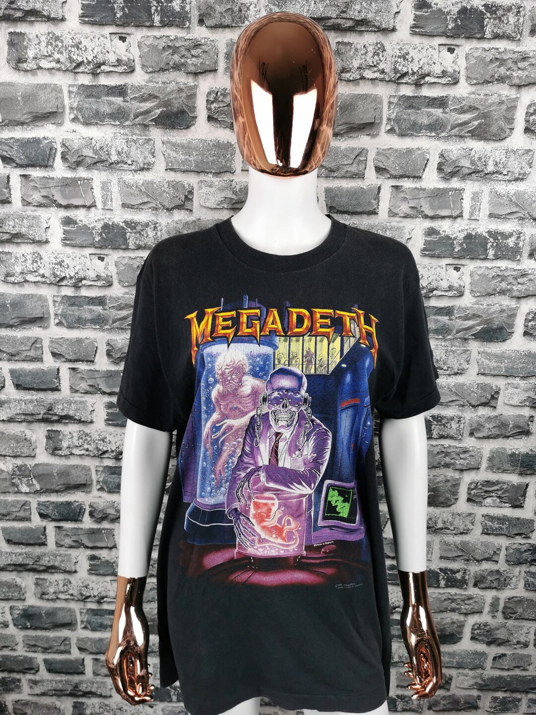 MEGADETH 1991 T-shirt Vic Rattlehead / MEGA RARE Tee - Etsy Hong