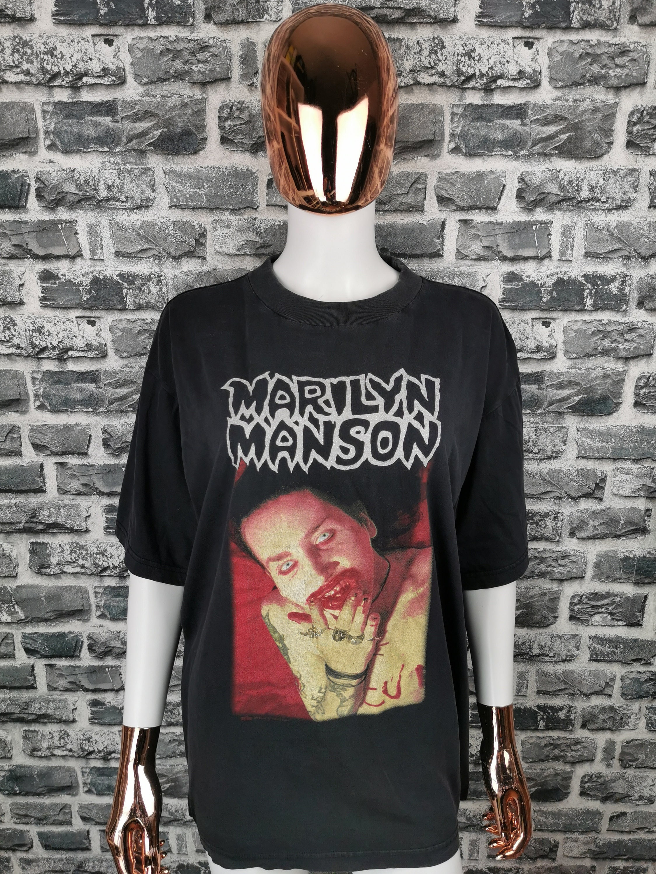 Discover MARILYN MANSON 1994 Vintage T-Shirt I Am The God of Fuck