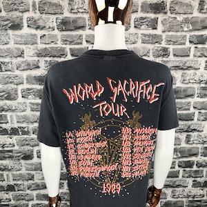 SLAYER 1988 Vintage T-shirt World Sacrifice Tour Shirt Mega - Etsy