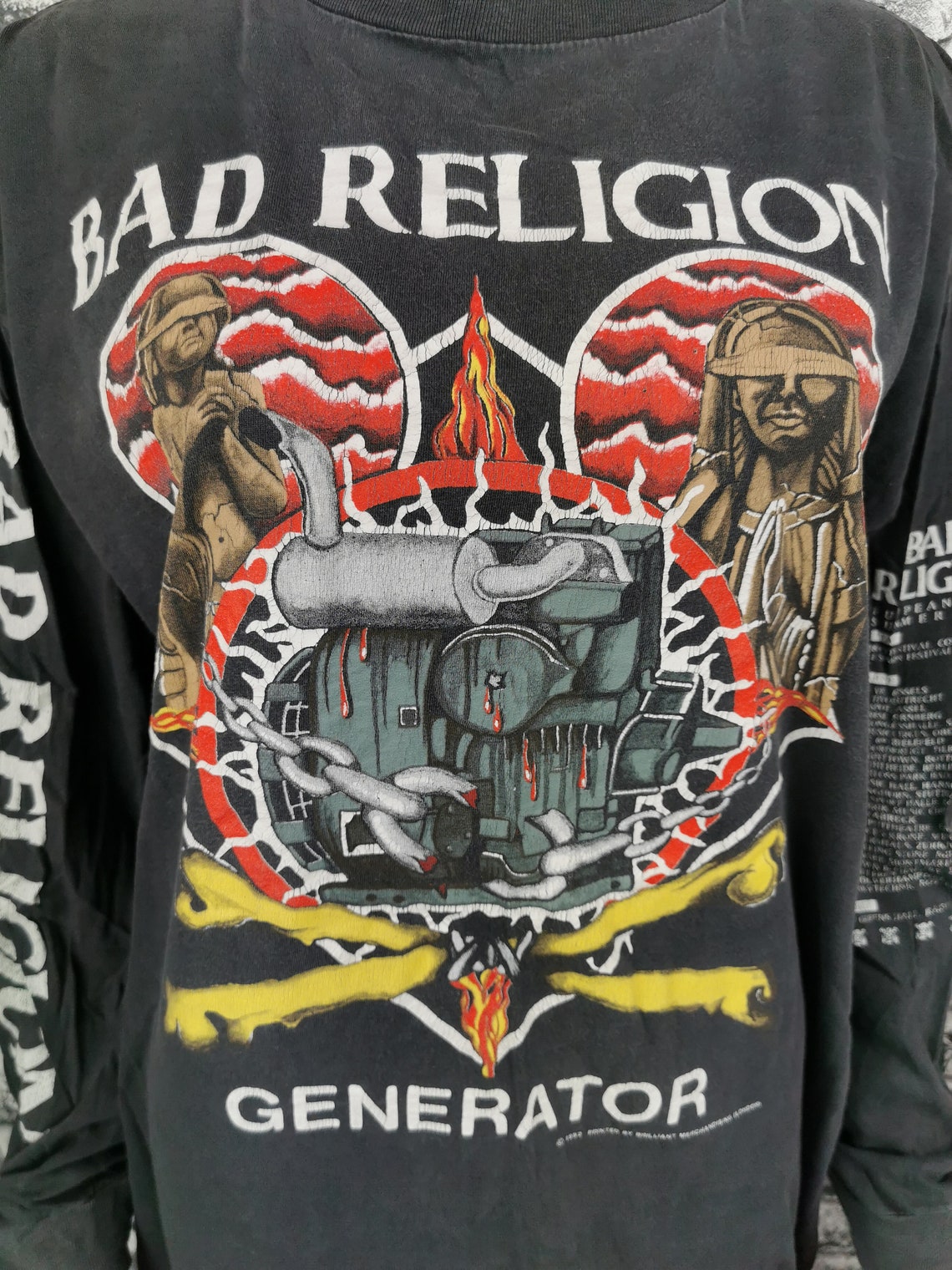 BAD RELIGION 1992 Vintage Longsleeve Shirt Generator European Etsy