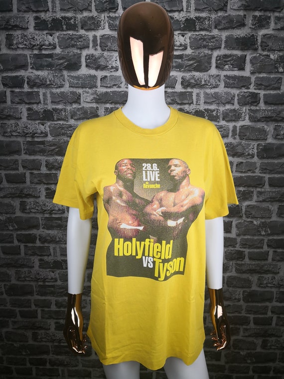 MIKE TYSON Vs Evander Holyfield Promo Boxing 90s T-shirt the