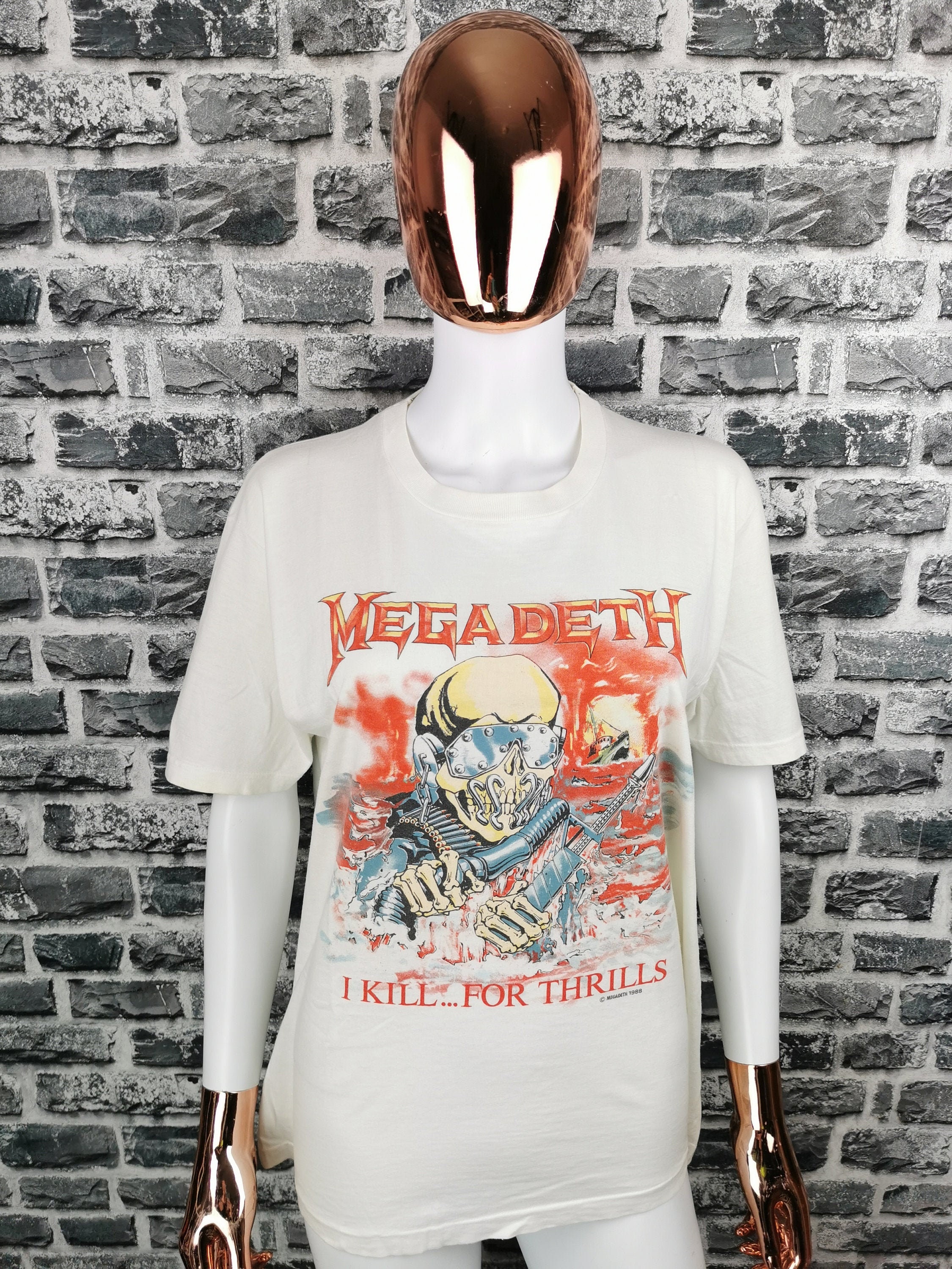 MEGADETH 1988 Vintage T-Shirt / I Kill...For Thrill / Clash of - Etsy