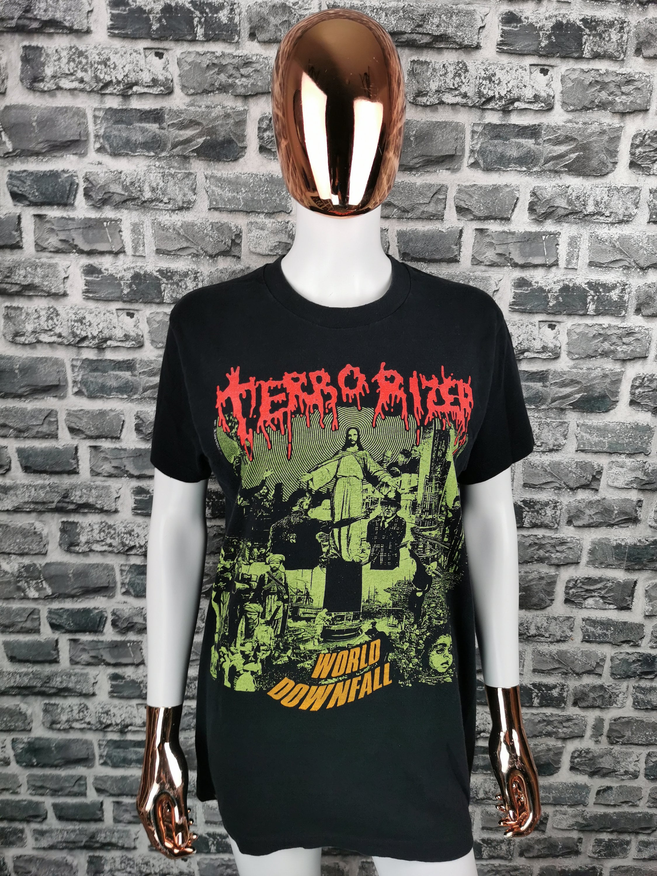 TERRORIZER 1990 Vintage TShirt World Downfall / Earache / Death
