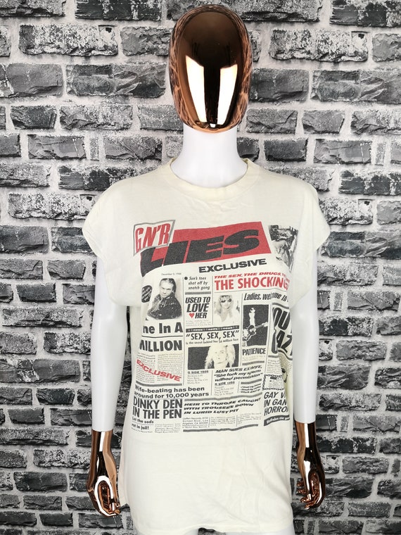 GUNS N ROSES 1988 Vintage T-shirt Lies / Mega Rare Tee | Etsy