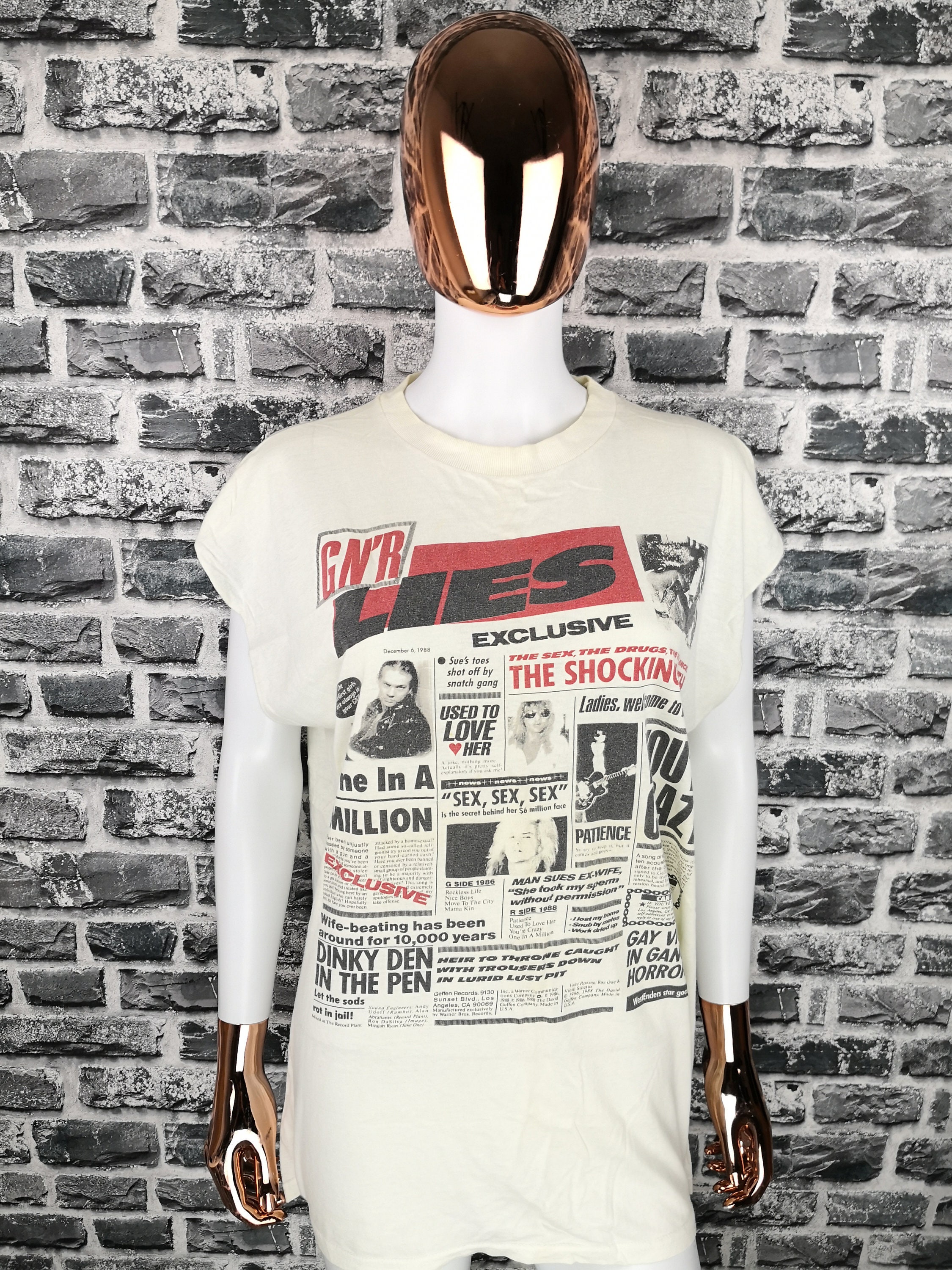 GUNS N ROSES 1988 Vintage T-shirt Lies / Mega Rare Tee - Etsy