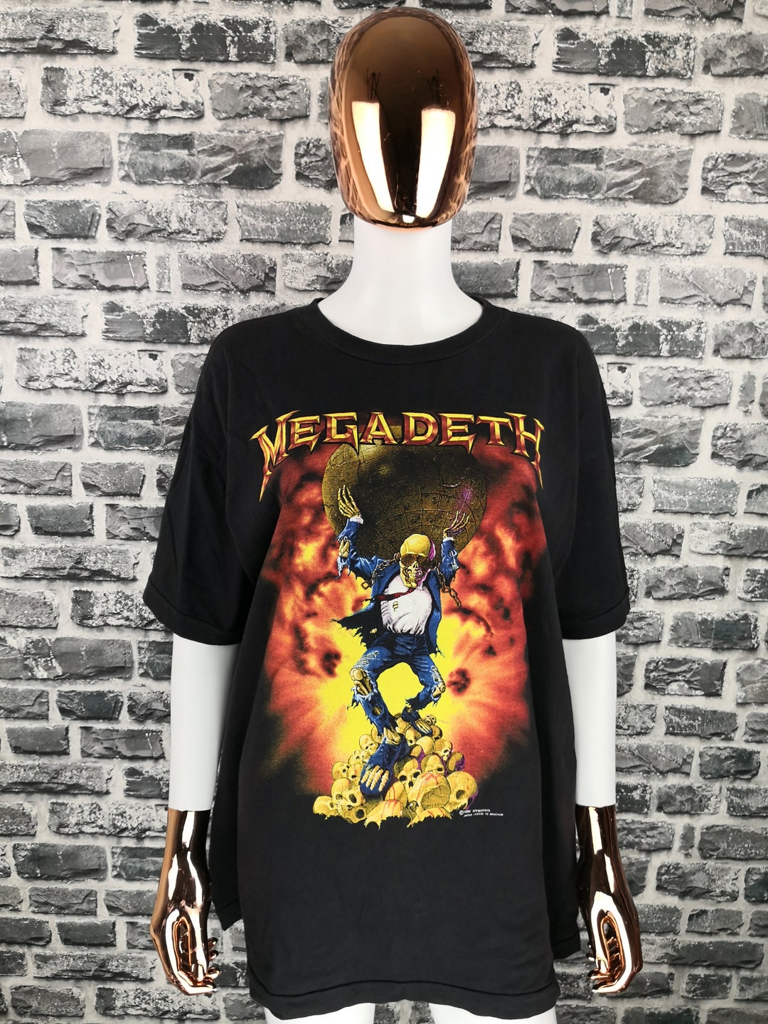 MEGADETH 1990 unworn Vintage T-shirt Oxidation of the - Etsy
