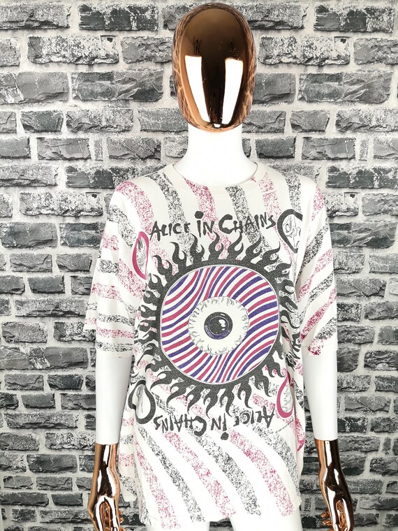 ALICE IN CHAINS 1991 Vintage T-Shirt All Over Prin