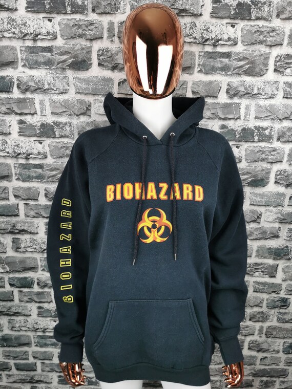 BIOHAZARD 90s Vintage Hoodie / Mega Rare / Sweatsh