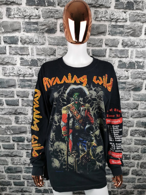 RUNNING WILD 1993 Vintage Longsleeve Shirt Pile of