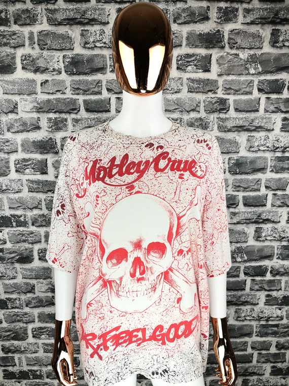 MOTLEY CRUE 1990 Vintage T-Shirt Dr Feelgood Rare