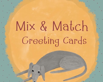 A6 Illustrated Greeting Card Bundle, Mix and Match Pack