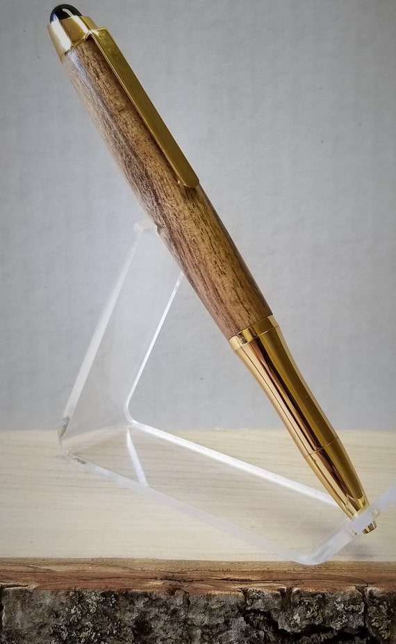 Eclipse Twist Pen in 24kt Gold made with Pistachio wood