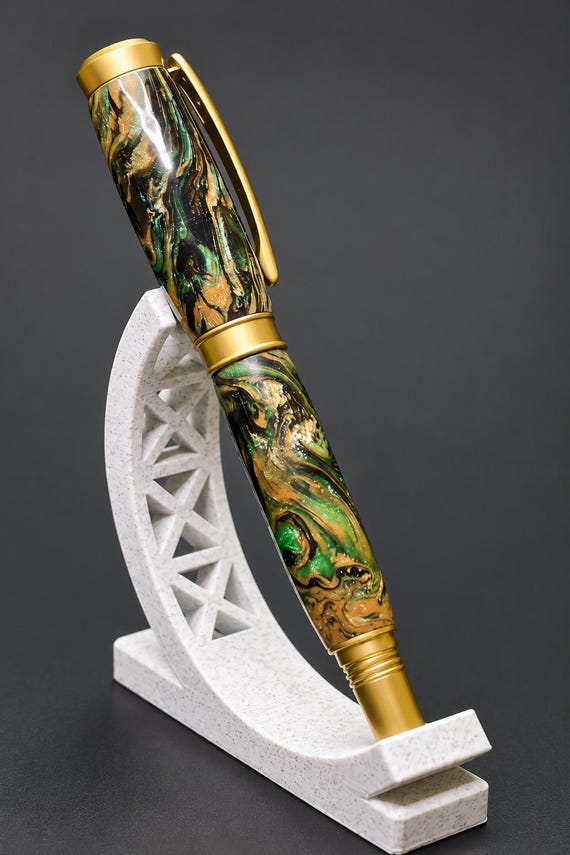 Handcrafted JR Hamilton Rollerball Pen – DiamondCast Resin