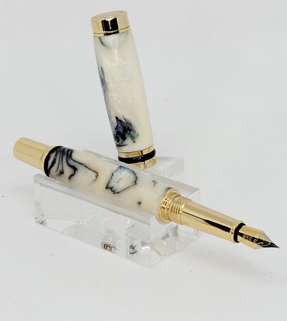 Handmade Fountain Pen – Pearlescent "Mother of Pearl" Acrylic