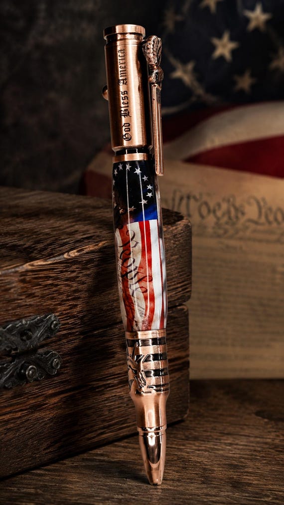 Handcrafted Patriotic Pen, USA 250th Anniversary Gift, Statue of Liberty Veteran Keepsake