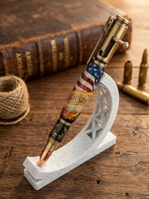 American 250th Anniversary Commemorative Bolt‑Action Pen – “We The People” Patriotic Gift Box