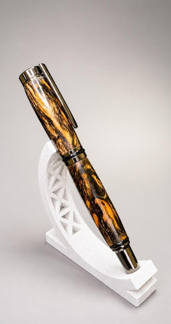 Handcrafted Cameron DiamondCast® Rollerball Pen | Diamond-Infused Resin Luxury Writing Pen | Cascadia Pens