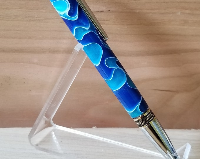 Cortona 24kt Gold and Chrome Twist Pen