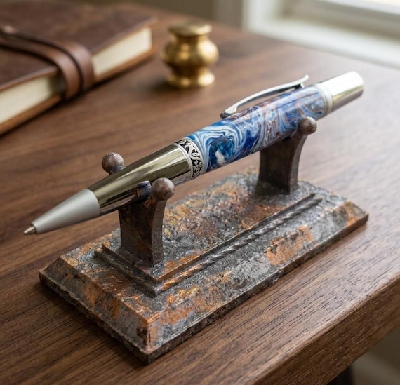 Handcrafted Patriotic Sierra Pen | Red, White & Blue Resin | Parker Refill | Gift Box Included