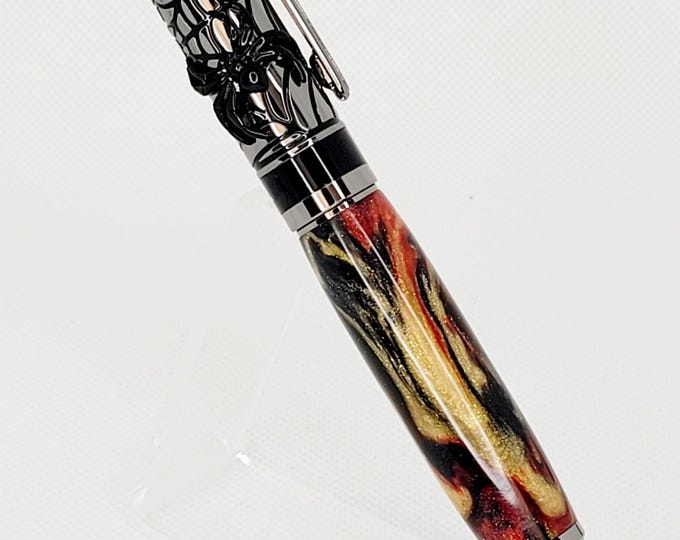 Halloween Spider Twist pen with DiamondCast body