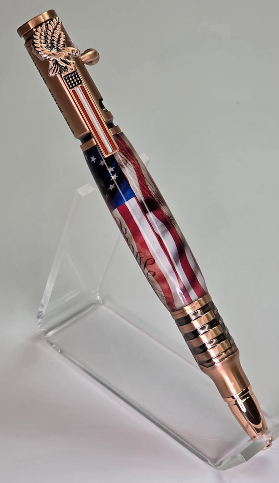 Handcrafted Patriotic Pen, USA 250th Anniversary Gift, Statue of Liberty Veteran Keepsake