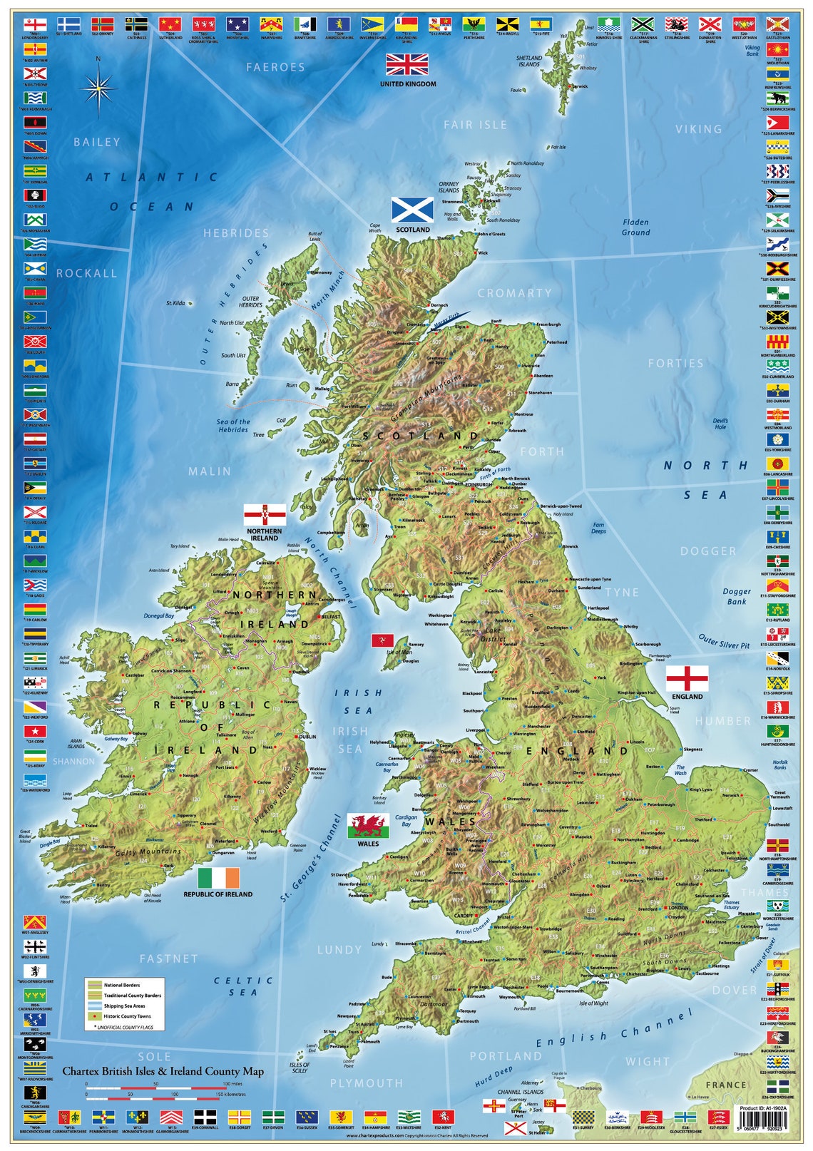 Karte Großbritannien und Irland Vereinigtes Königreich Karte | Etsy