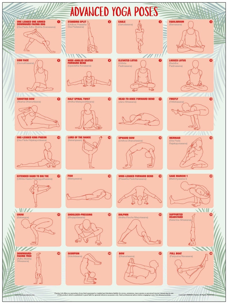Yoga Positions Posters/Manual A3 Size | Etsy