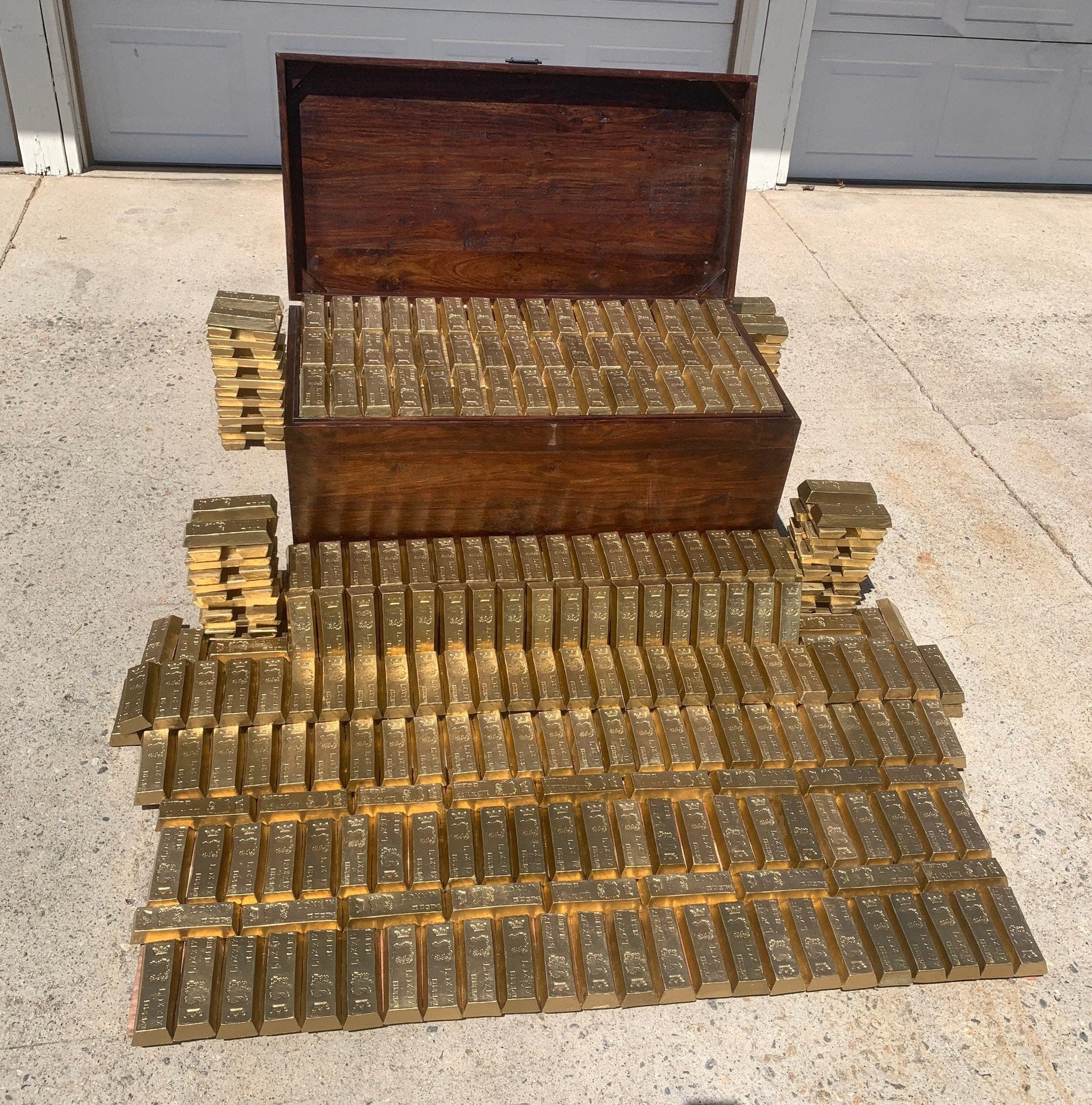 DIY Gold Bars Pirate bullion treasure prop 