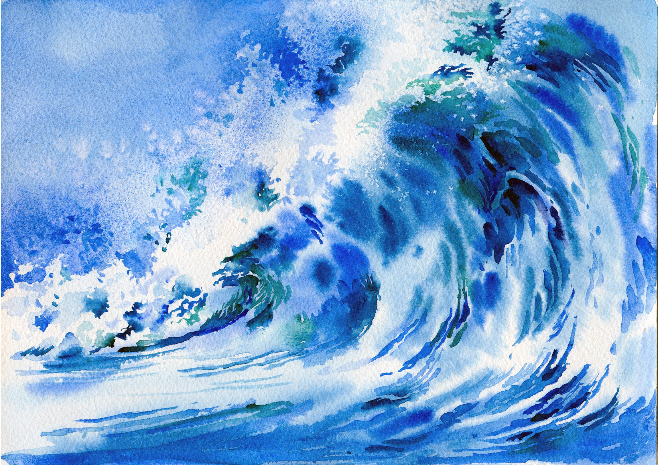abstract wave painting