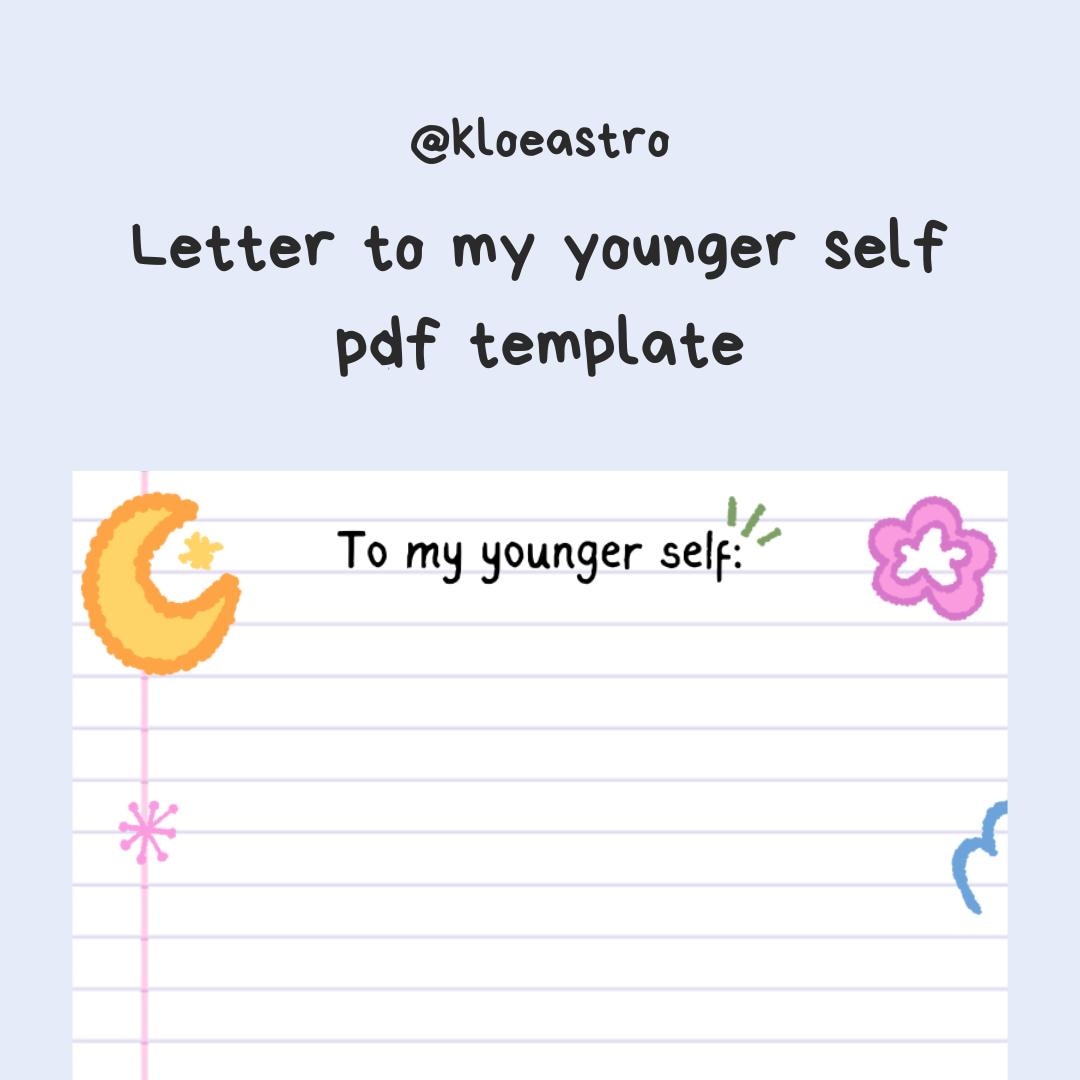 A Letter to My Younger Self Printable Template PDF - Etsy