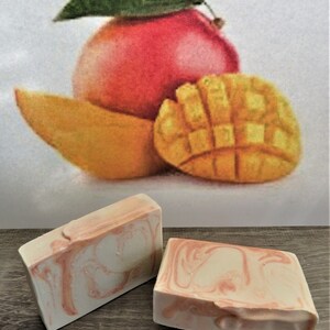 Mango Soap: Papaya, Nectarine & Peach Scented, 5 oz