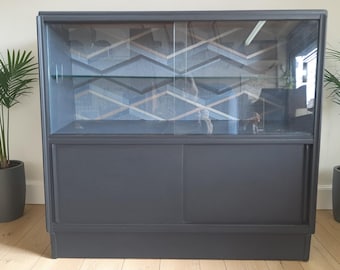 Mid Century G Plan Bookcase Sideboard Drinks Display Cabinet Vintage Upcycled