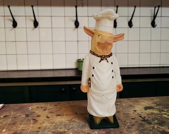Antique Cast Iron Butcher’s Pig Advertising – Large Vintage Shop Prop Window Display 1930