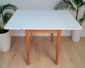 Mid Century Formica Kitchen Table Dining Table Retro Drop Leaf 1960