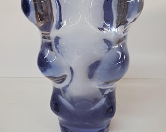 Mid Century Bubble Glass Vase Vizner Art Glass 1960's